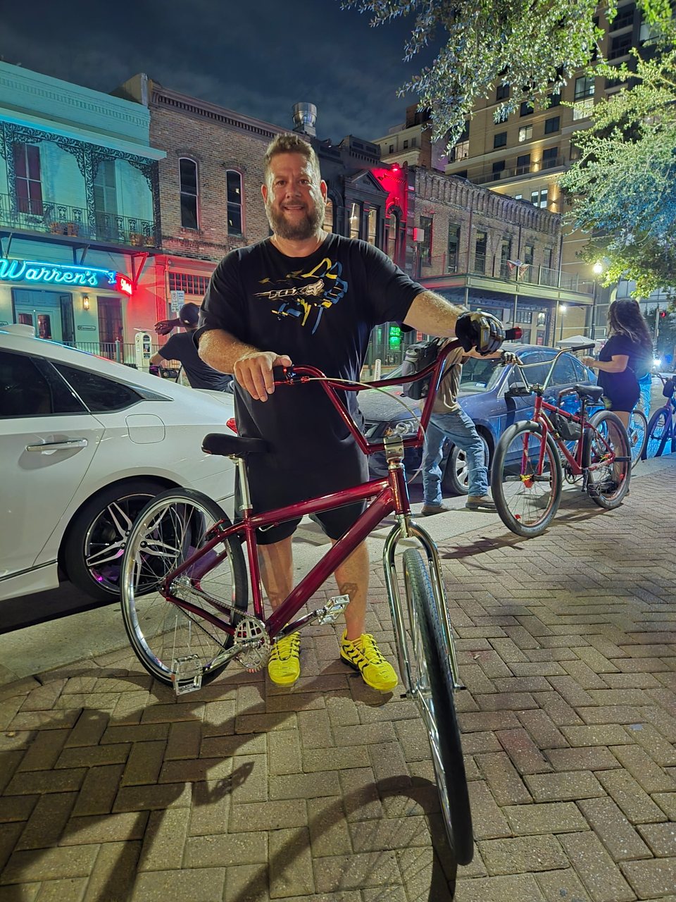 Ross Lapham, owner of 29ers Bike Shop, with his custom bike