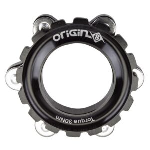 Origin8 Thru-Axle CenterLock Disc Adapter - 6H/CTR Lock Black f/THRU-AXLE