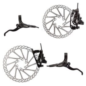 Clarks Clout-1 Hydraulic Disc Brake Kit - CLOUT-1 Hyd FT-180/RR-160 w/LVRS Black