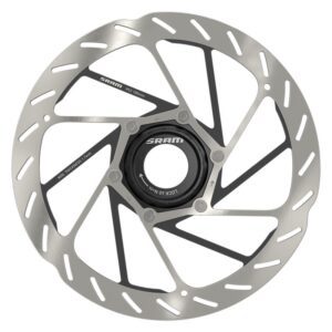 SRAM HS2 Disc Rotor - 180 CL Rounded w/LOCKRING Silver/Black