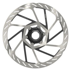 SRAM HS2 Disc Rotor - 220 CL Rounded w/LOCKRING Silver/Black