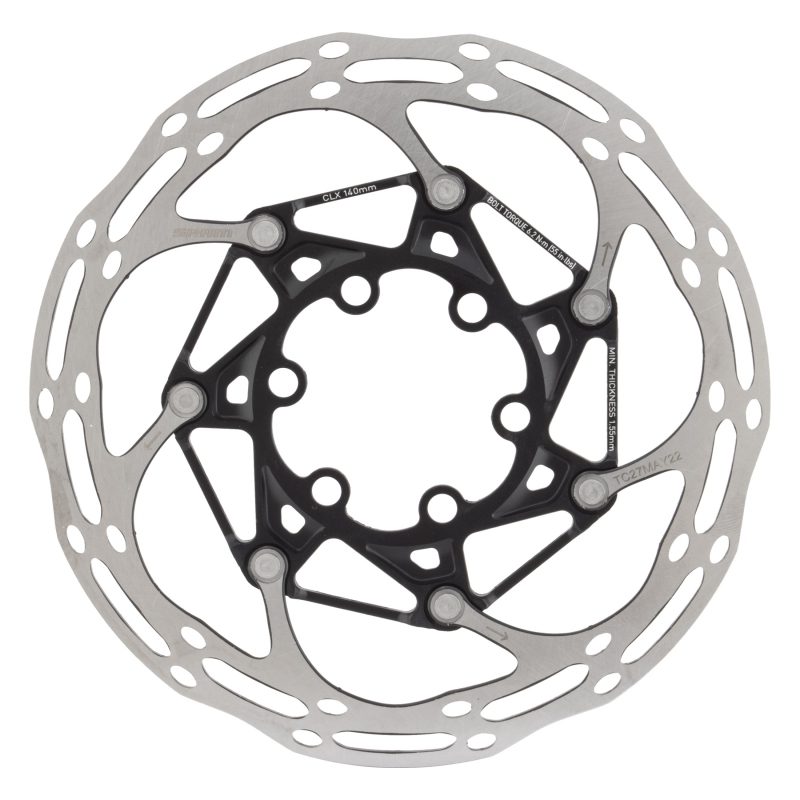 SRAM Centerline X 2-Piece Disc Rotor - 140 C-Line 6B 2-PIECE Rounded Steel Bolts