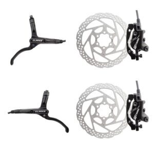 Clarks React 2 Hydraulic Disc Brake Kit - REACT-2 Hyd F&r w/LVR 160 IS Black