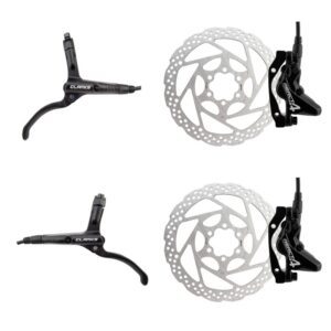 Clarks React 4 Hydraulic Disc Brake Kit - REACT-4 Hyd F&r w/LVR 160 IS Black