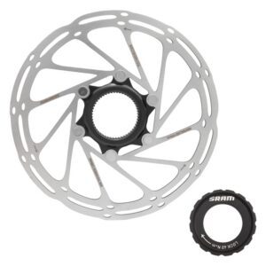 SRAM Centerline Disc Rotor - 160 C-Line CL Rounded w/LOCK Ring Silver/Black