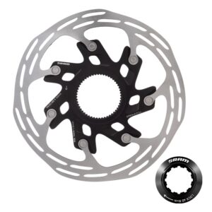 SRAM Paceline X Disc Rotor - 140 Paceline-X CL Rounded w/LOCK Ring Black/Silver (P)