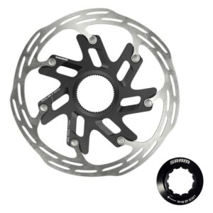 SRAM Paceline X Disc Rotor - 160 Paceline-X CL Rounded w/LOCK Ring Black/Silver (P)