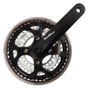 Sunrace FC-M300 Crankset - FCM300 170x48/38/28 SQ w/CG Black/Silver