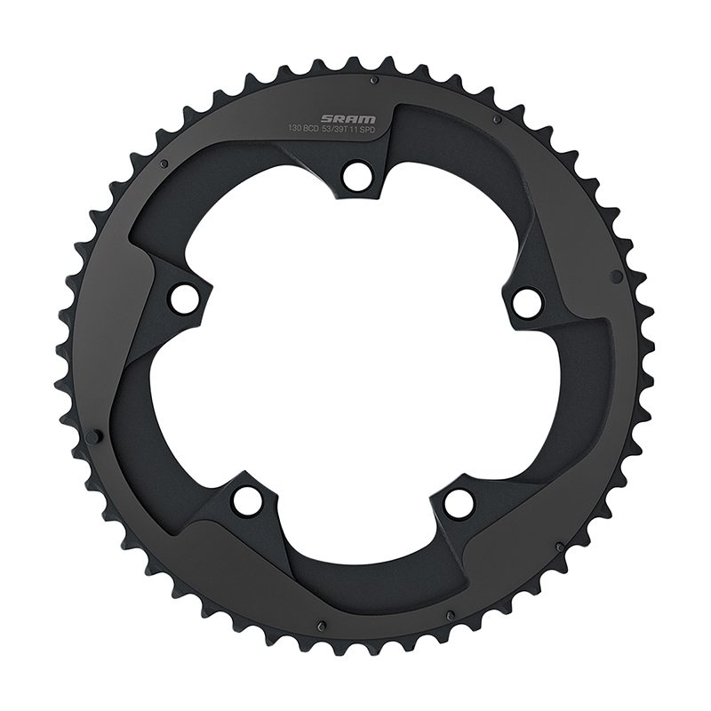 SRAM X-Glide Chainrings - 53T 130mm X-Glide 11s S3 5mm2PIN Black Yaw