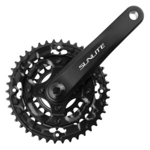 Sunlite Alloy Triple Cranks - MTB 170x42/32/22 SQ 7/8s Black/Black