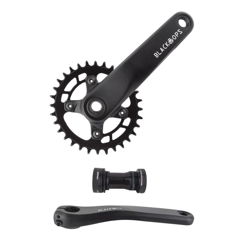 Black Ops Alloy MTB 1x Cranks - 175x32 10/11/12s 76BCD w/24mm BB Black