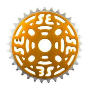 SE Bikes One Piece Alloy Chainring - 1pc 33T 1/8 Alloy Gold
