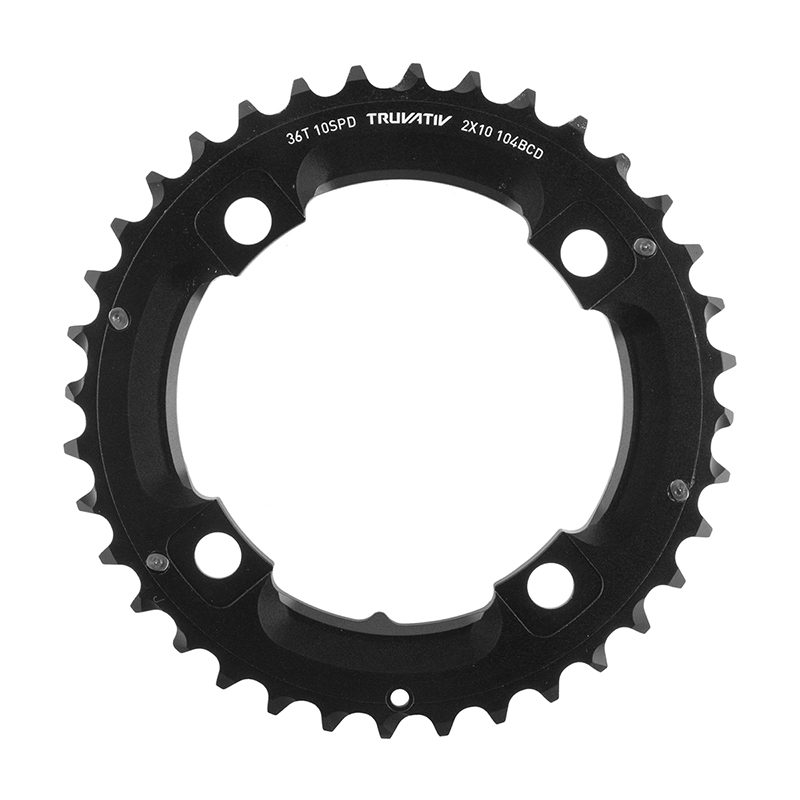 Sram MTB Chainrings - 36T 104mm 2x10 No-Pin 36/22 Alloy Black