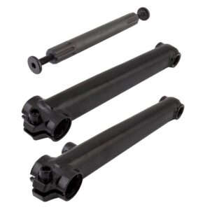 SE Bikes Rad Series Cranks - Crankarm Set BMX Cromo 175 3PC 19mmx8T Spline Black w/BB Axle