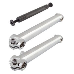 SE Bikes Rad Series Cranks - Crankarm Set BMX Cromo 175 3PC 19mmx8T Spline Chrome w/BB Axle