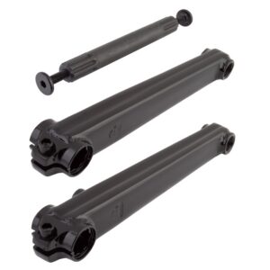 SE Bikes V-Ridge Cranks - Crankarm Set BMX V-Ridge Cromo 175 3PC 19mmx8T Spline Black w/BB Axle