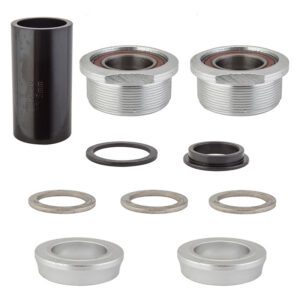 Black Ops 19mm Euro MX Bottom Bracket - to w/BEARINGS Silver