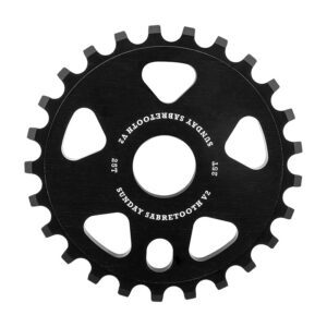 Sunday Sabertooth v2 Chainring - 1pc 25T Sabretooth Black