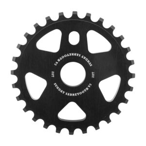 Sunday Sabertooth v2 Chainring - 1pc 28T Sabretooth Black