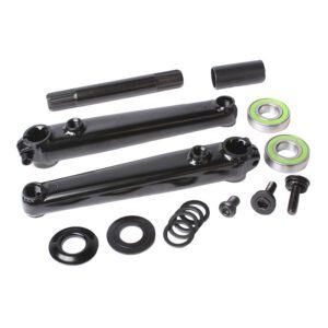 Sunday Saker v2 Cranks - Crankarm Set RHD/LHD 155 3pc 22mm Cromo w/19mm Mid BB Black