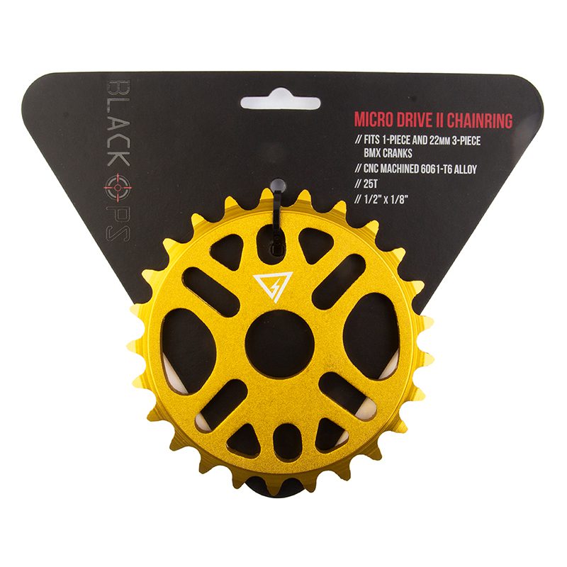 Black Ops Micro Drive II Chainring - 25T Alloy Gold