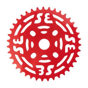 SE Bikes One Piece Steel Chainring - 1pc 39T 1/8 Steel Red