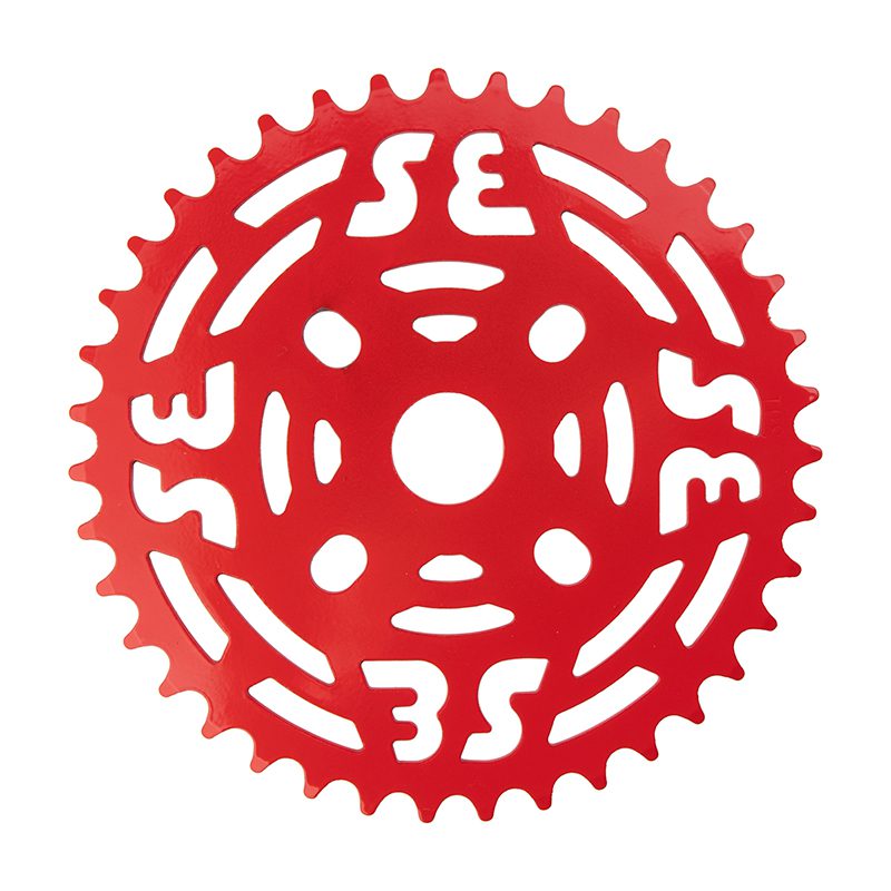 SE Bikes One Piece Steel Chainring - 1pc 39T 1/8 Steel Red