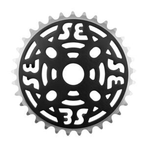 SE Bikes One Piece Alloy Chainring - 1pc 33T 1/8 Alloy Ano-Bk