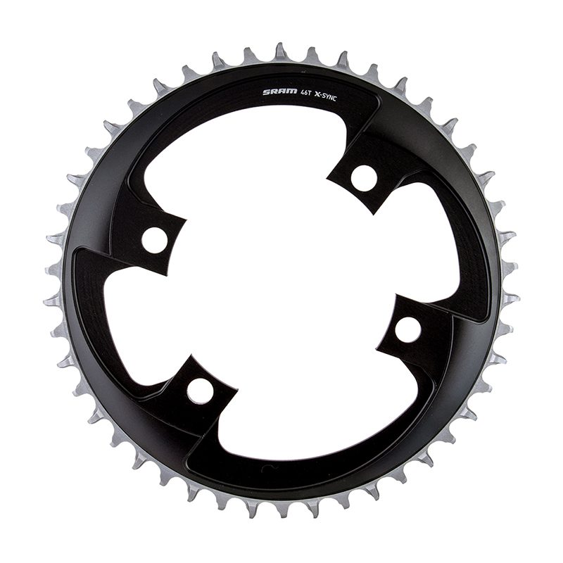 SRAM X-Sync Chainrings - 46T 107mm 4B X-Sync Road Black