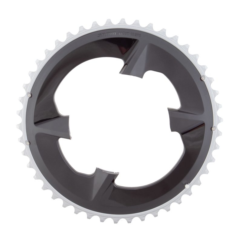 SRAM Rival Chainrings - 46T 107mm 4B 2x12 Black w/CVR-PLATE