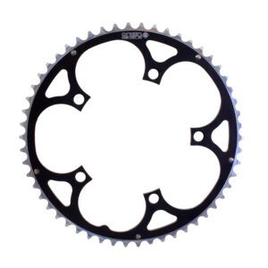 Origin8 Alloy Chainring - 130mm 54T Ramped Black/Silver