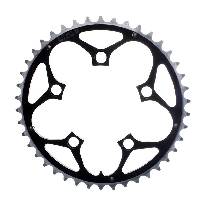 Origin8 Alloy Chainring - 94mm 42T Ramped Black/Silver