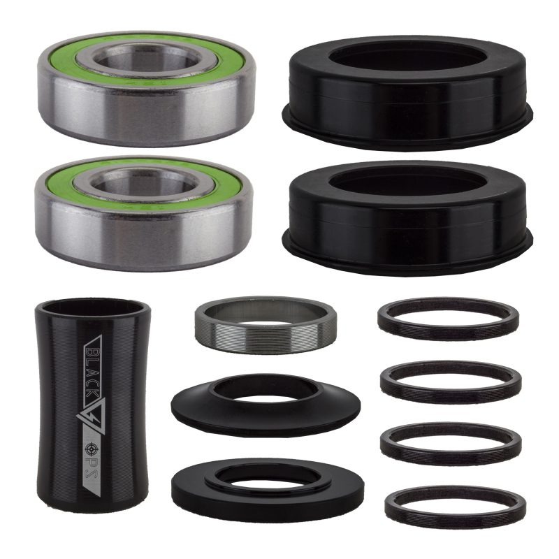 Black Ops Mid/USA Dualie BB Bottom Bracket - MID/USA 19mm Sld Black