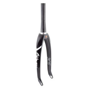 Box Components X5 Pro Carbon Fork - One 1.5to1-1/8in 24inx20mmTA Blades Alloy Steerer Black