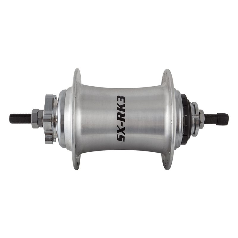 Sturmey Archer SXRK3 3sp Hub Kit - Rear S/A 36 6B Silver w/TRIM KIT/TWIST-SHIFTER TSS33/CABLE 170/215mm Non-Rotary