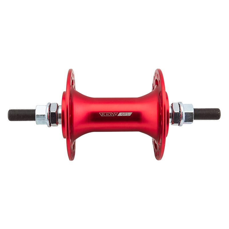 Black Ops MX-1100co BMX Hubs - Front MX1100co BO LF 36x3/8 SB w/CUTOUTS Red