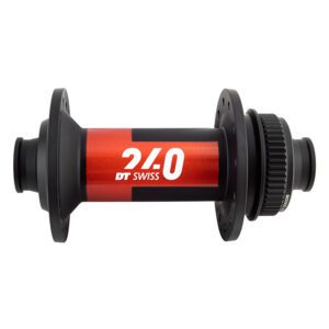 DT Swiss 240 Road Hub - Front Red 24x100x12mmTA Exp CL Black