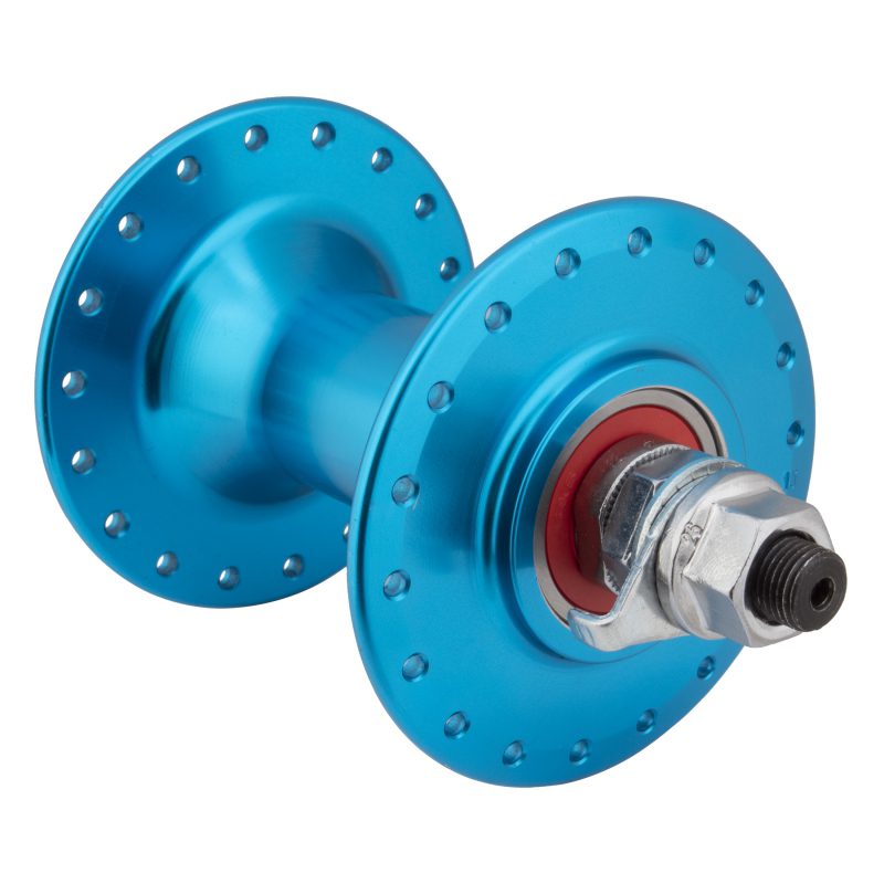 SE Bikes Sealed Bearing BMX Hubs - Front BO 36x100x3/8 Ano-Cyan
