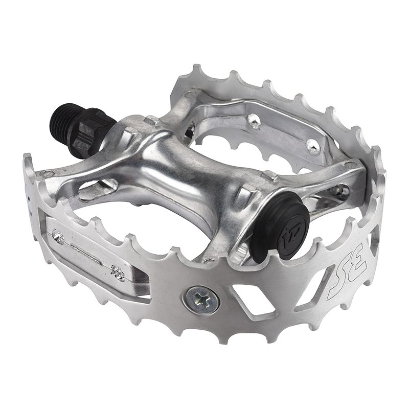 SE Bikes Bear Trap Pedals - 9/16 Silver/Silver