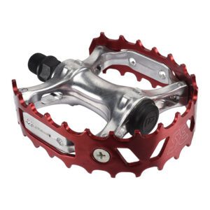 SE Bikes Bear Trap Pedals - 9/16 Silver/Red
