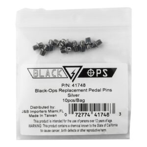 Black Ops TorqLite UL Pedals - M4-8 Rep Pins Silver BGof10