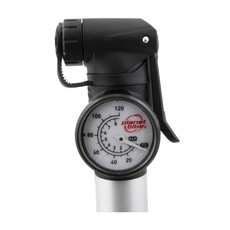 Planet Bike Fresh Air Mini w/Gauge - w/GAUGE Silver/Black
