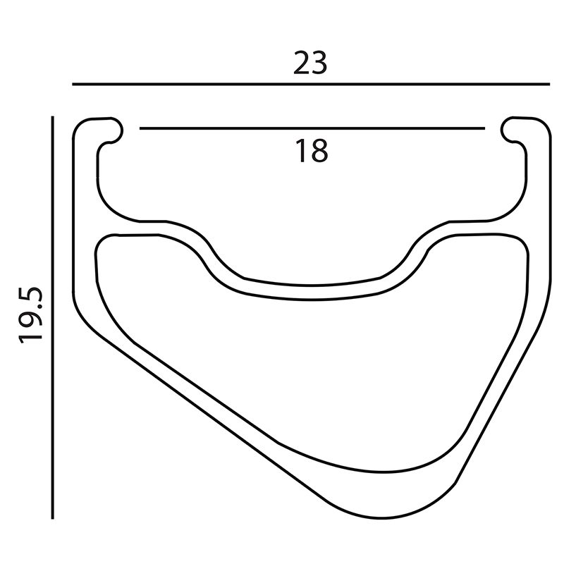 Velocity A-23 OC Rim - 650B 584x18 A23-OC 32 BK/MSW