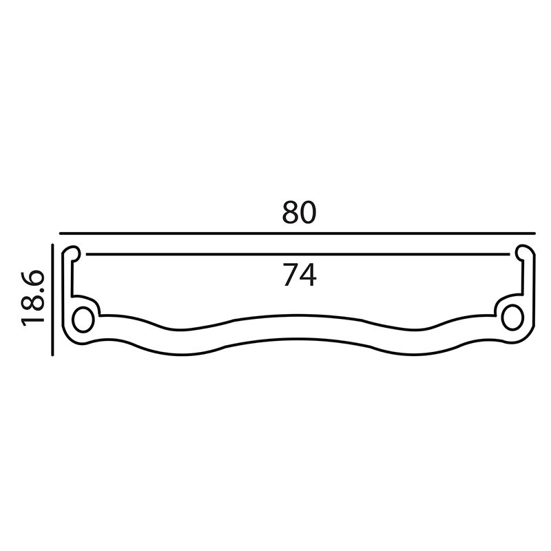 Wheel Master XP-736 Fat Bike Rim - 26 559x73 XP736 36 BK/NMSW AV