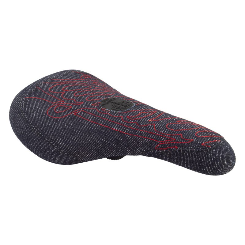 Odyssey Big-Stitch Slim Saddle - MX Pivotal DENIM-w/RED