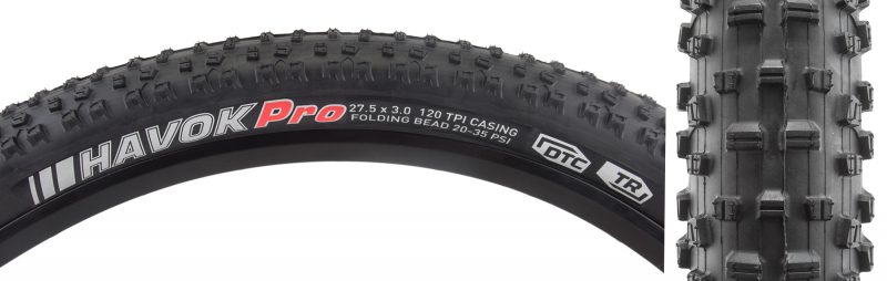 Kenda Havok Pro DTC/TR/TLR Tire - 27.5x3.0 Black/Black DTC/TR/TLR/120 Folding 35psi