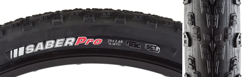 Kenda Saber Pro Tire - 29x2.6 Black/Black R3C/KSCT/TLR Folding 30psi