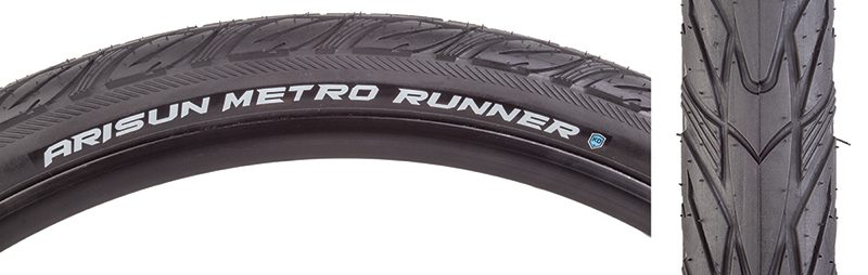 Arisun Metro Runner Tire - 27.5x1.75 Black WIRE/60 KD
