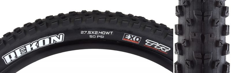 Maxxis Rekon DC/EXO/TR Tire - 27.5x2.4 Black FOLD/60 DC/EXO/TR