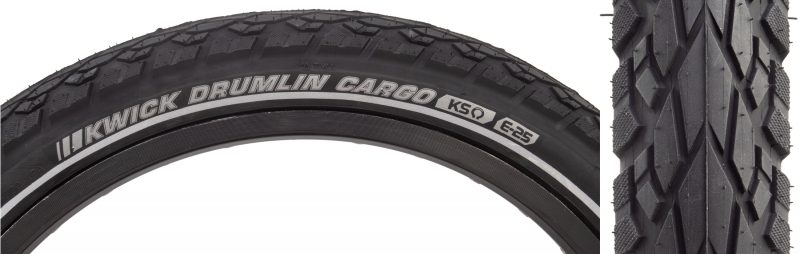 Kenda Kwick Drumlin Cargo Tire - 20x2.0 BK/BK/REF KS/4-PLY/60 Wire 75psi E25